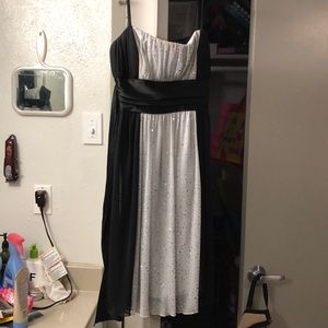 Black and silver sequined dress